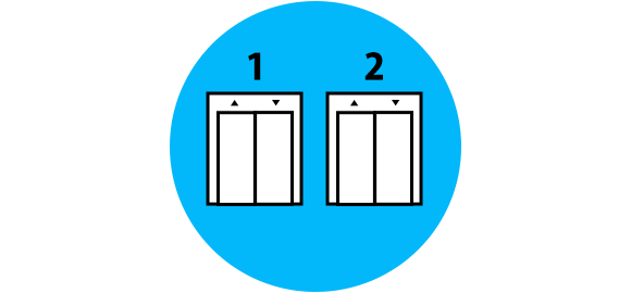 アイコン：エレベーター2基